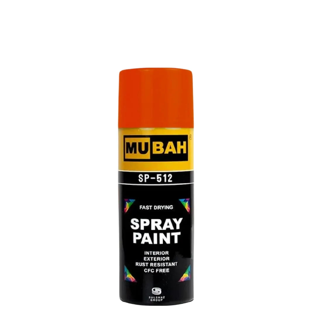Mubah spray paint No.68 orange 400ml for crafts wood metal and decoration