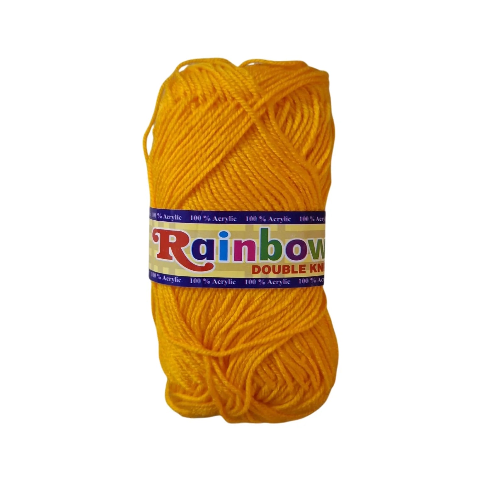 Rainbow double knit yarn ball 4ply 80g for knitting crochet and DIY craft projects
