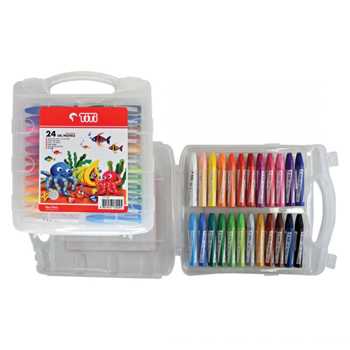 TITI oil pastels crayons colors pack of 24 for drawing, sketching, and art projects