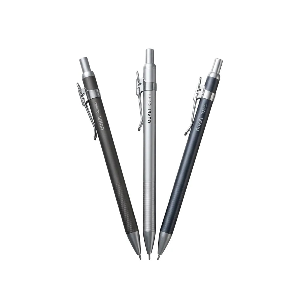 Oufeiya 0.5mm metal body clutch mechanical pencil for sketching writing and drawing