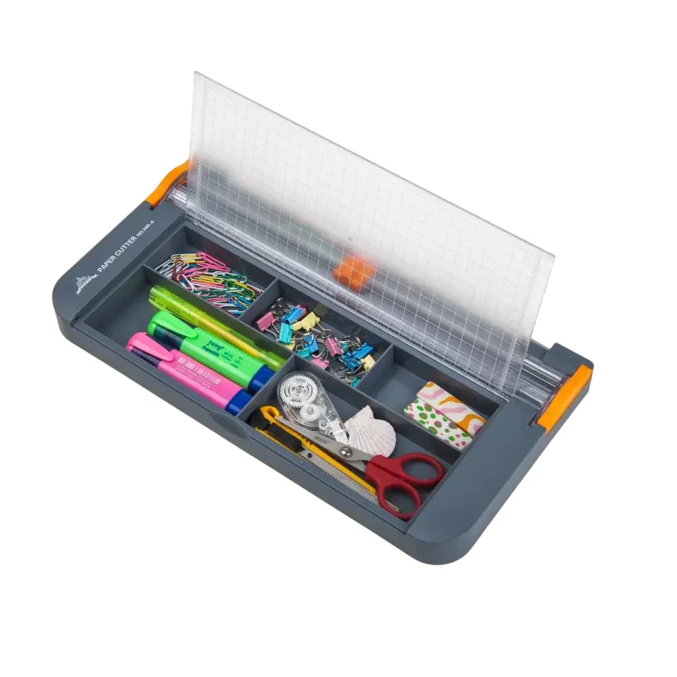 Jielisi A4 paper trimmer 909-6 with storage box cutting up to 12 sheets of 80gsm paper