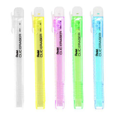 Pentel retractable click eraser, 1 piece, convenient pencil eraser for precise corrections and clean sketching
