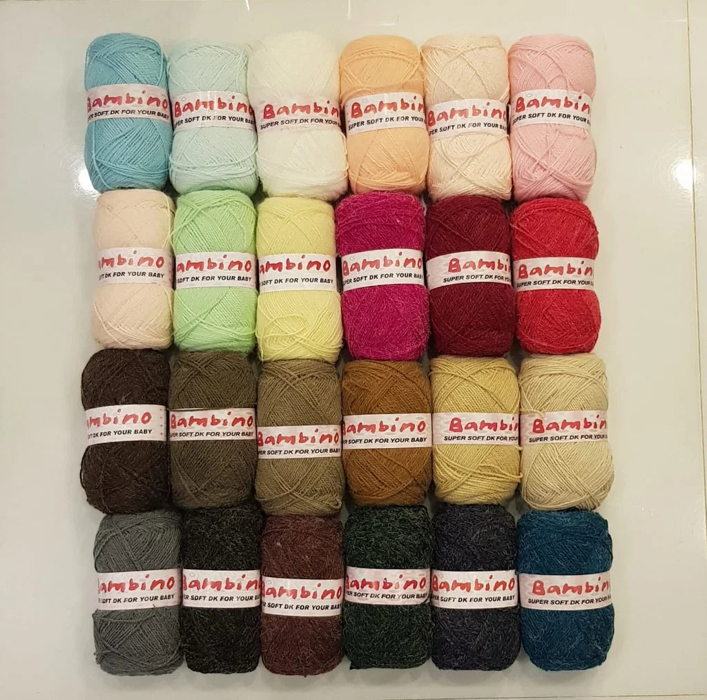 BAMBINO Super Soft DK Yarn for Crochet and Knitting Projects