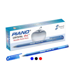 Piano Crystal Gel Pen pack of 10 smooth writing gel pens with transparent crystal body