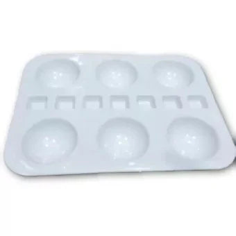 Plastic color mixing palette for watercolor acrylic and poster paint mixing