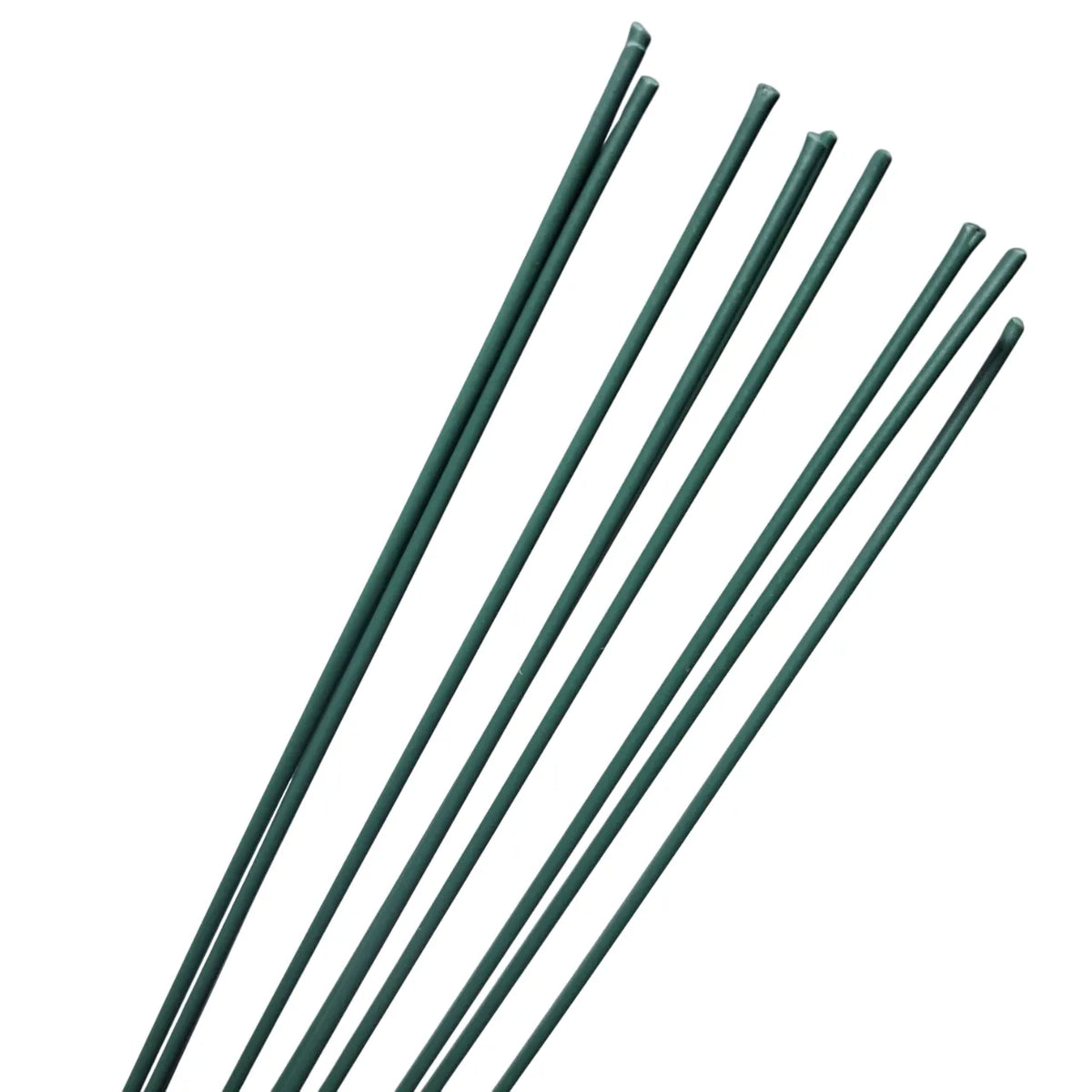 10 Pcs 60cm Length 2mm Green Floral Wire Florist Wire Iron Green Coated Floral Stem Sticks Stub Wire for Garden Crafts