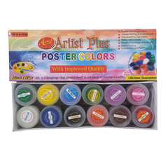 12 pcs large 30ml poster color bottles, multicolor set for painting and art projects