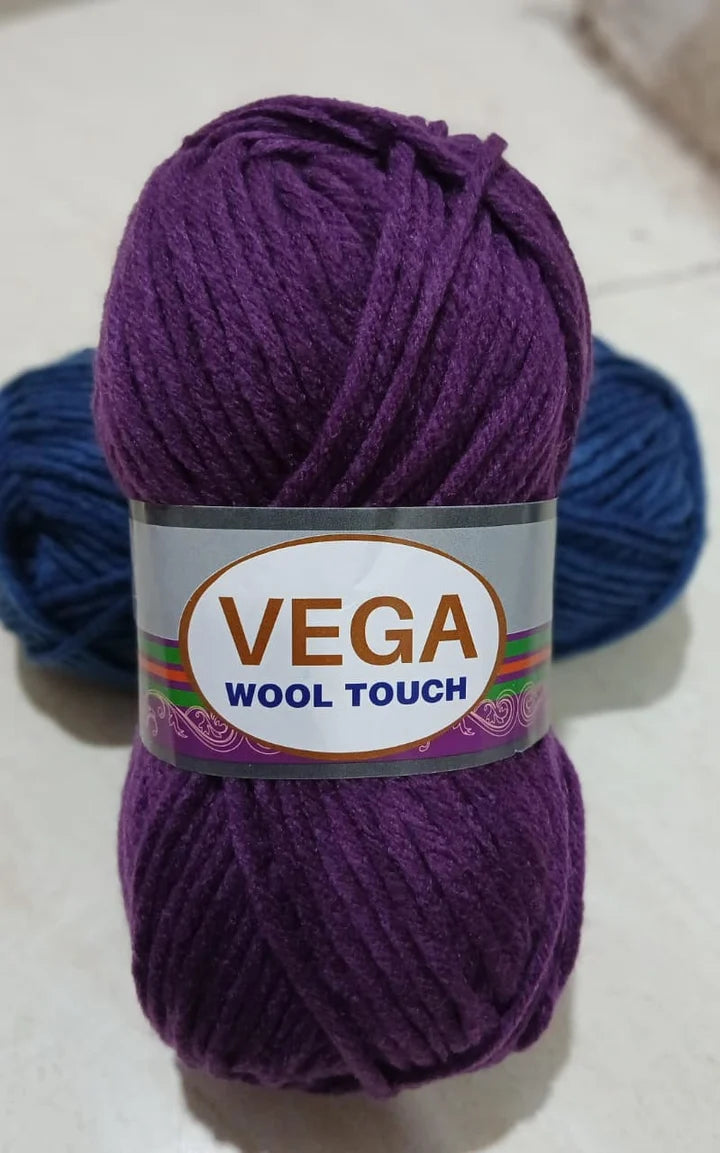 VEGA Wool Touch Yarn Balls Pack of 5 for Crochet and Knitting