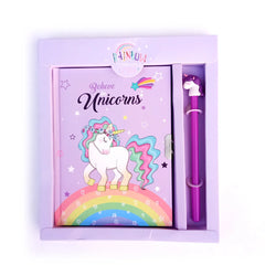 Cute Unicorn diary with Gel Pen with Packing stationery school Gift
