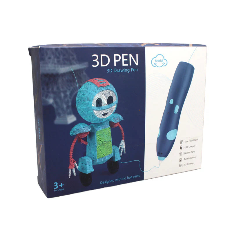 Rechargeable 3D printing and drawing pen for DIY crafts and creative 3D art