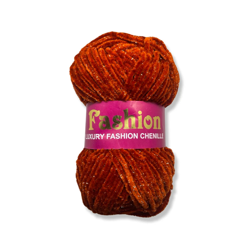 Fashion Chamki Tilla Chenille Yarn Ball for Crochet Knitting and DIY Crafts