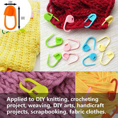 Colorful stitch markers for knitting crochet and DIY yarn projects