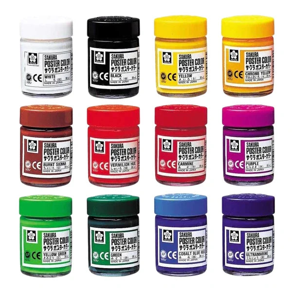 Sakura poster colors 30ml paint bottle for art and school use