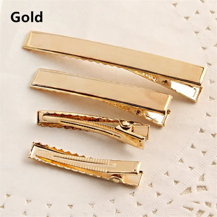 10 Pack Metal Alligator Clips with Teeth Gold and Silver Non-Slip Crocodile Clips