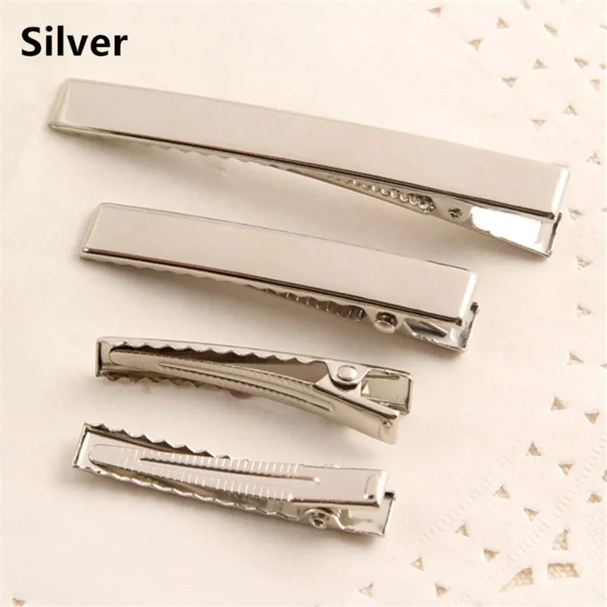 10 Pack Metal Alligator Clips with Teeth Gold and Silver Non-Slip Crocodile Clips