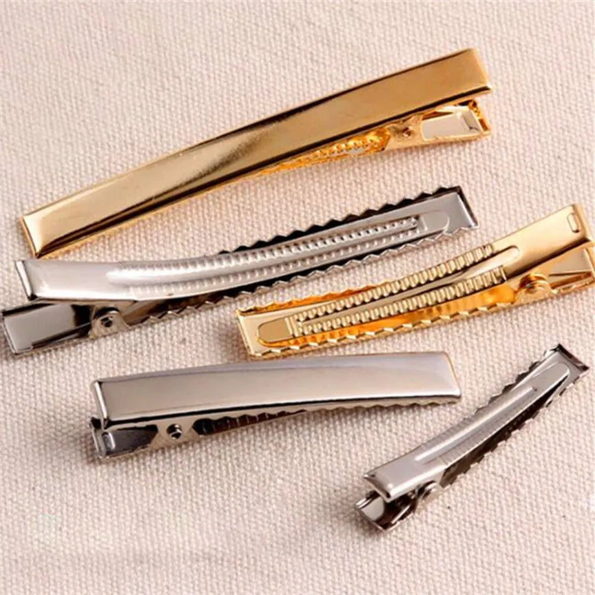 10 Pack Metal Alligator Clips with Teeth Gold and Silver Non-Slip Crocodile Clips