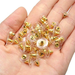24 Pack Clear Bullet Shape Earring Back Stoppers for Jewelry Making