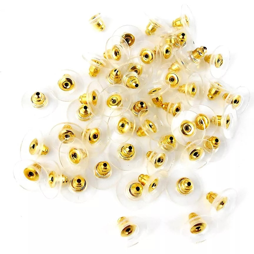 24 Pack Clear Bullet Shape Earring Back Stoppers for Jewelry Making