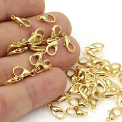 12 Pack 12mm Trigger Lobster Claw Clasps Gold Silver for Jewelry Making