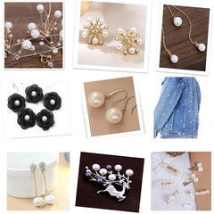 Round no-hole ABS imitation pearl beads in a 40g pack for DIY jewelry, resin art, and scrapbooking