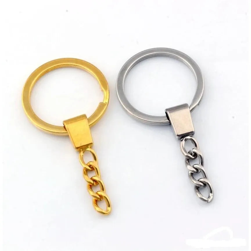 10 Pcs Premium Key Rings 30mm – Heavy Duty Metal Keyrings for Crafts & DIY