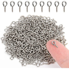 36 Pack Mini Loop Screw Eye Pins 10mm x 4.5mm Gold Silver for Resin Jewelry Making