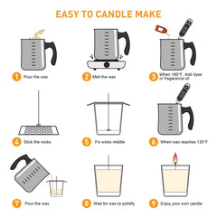8-inch pre-waxed cotton candle wicks for DIY candle making