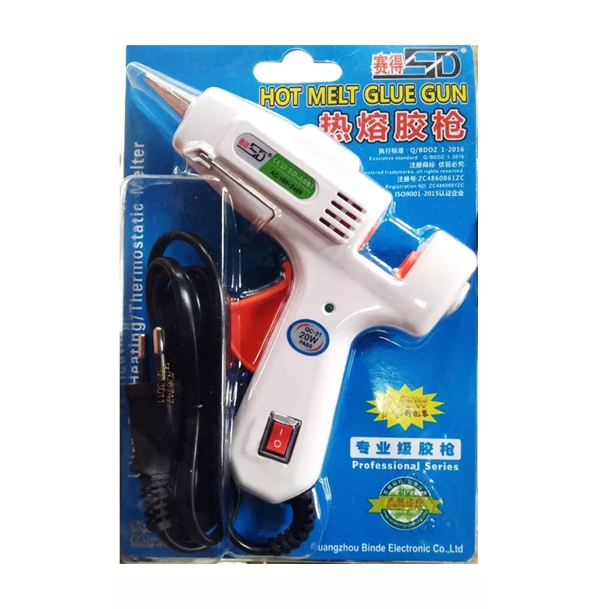 Heavy Duty 20 Watt Hot Melt Glue Gun Compatible with 7mm Glue Sticks