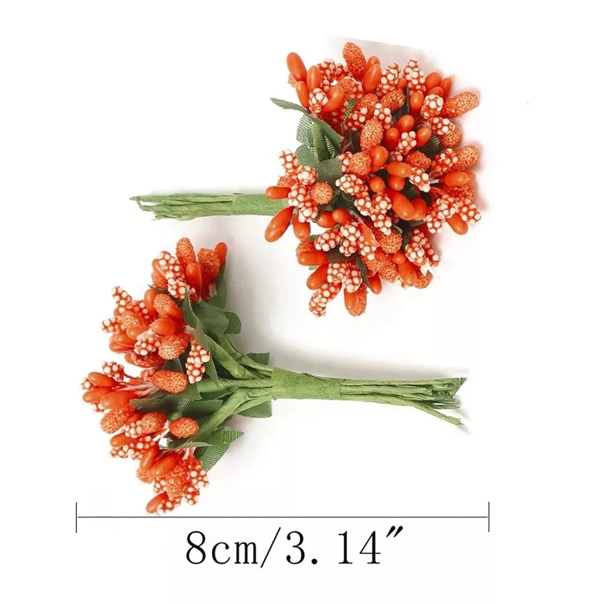 Artificial Fancy Flower Stamens 12 Pollen Bunch for Wedding and Craft Decoration