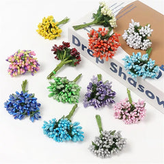 Artificial Fancy Flower Stamens 12 Pollen Bunch for Wedding and Craft Decoration