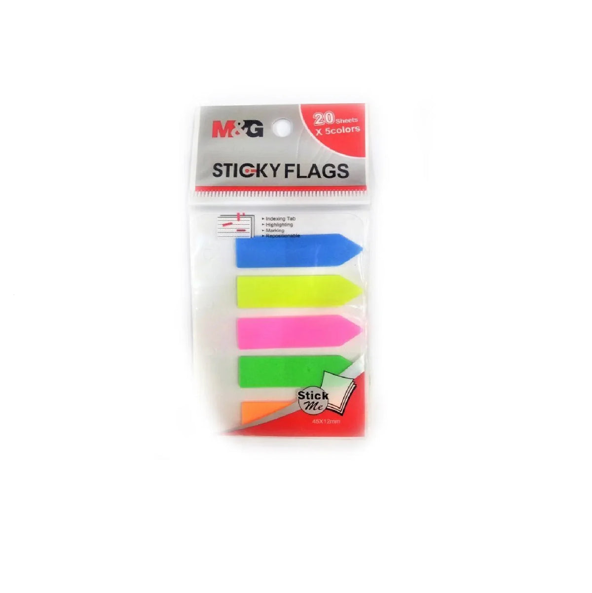sticky flag notes bookmark 20 sheets x 5 multicolor for study and indexing