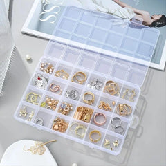 20 Grid Transparent Plastic Organizer Box – Jewelry, Beads & Craft Storage