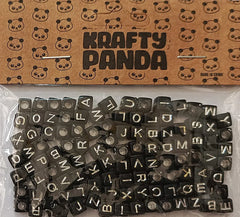 Mixed Letter Acrylic Beads Flat Round Alphabet Charms Beads For Bracelet Necklace Jewelry Making