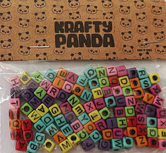 Mixed Letter Acrylic Beads Flat Round Alphabet Charms Beads For Bracelet Necklace Jewelry Making