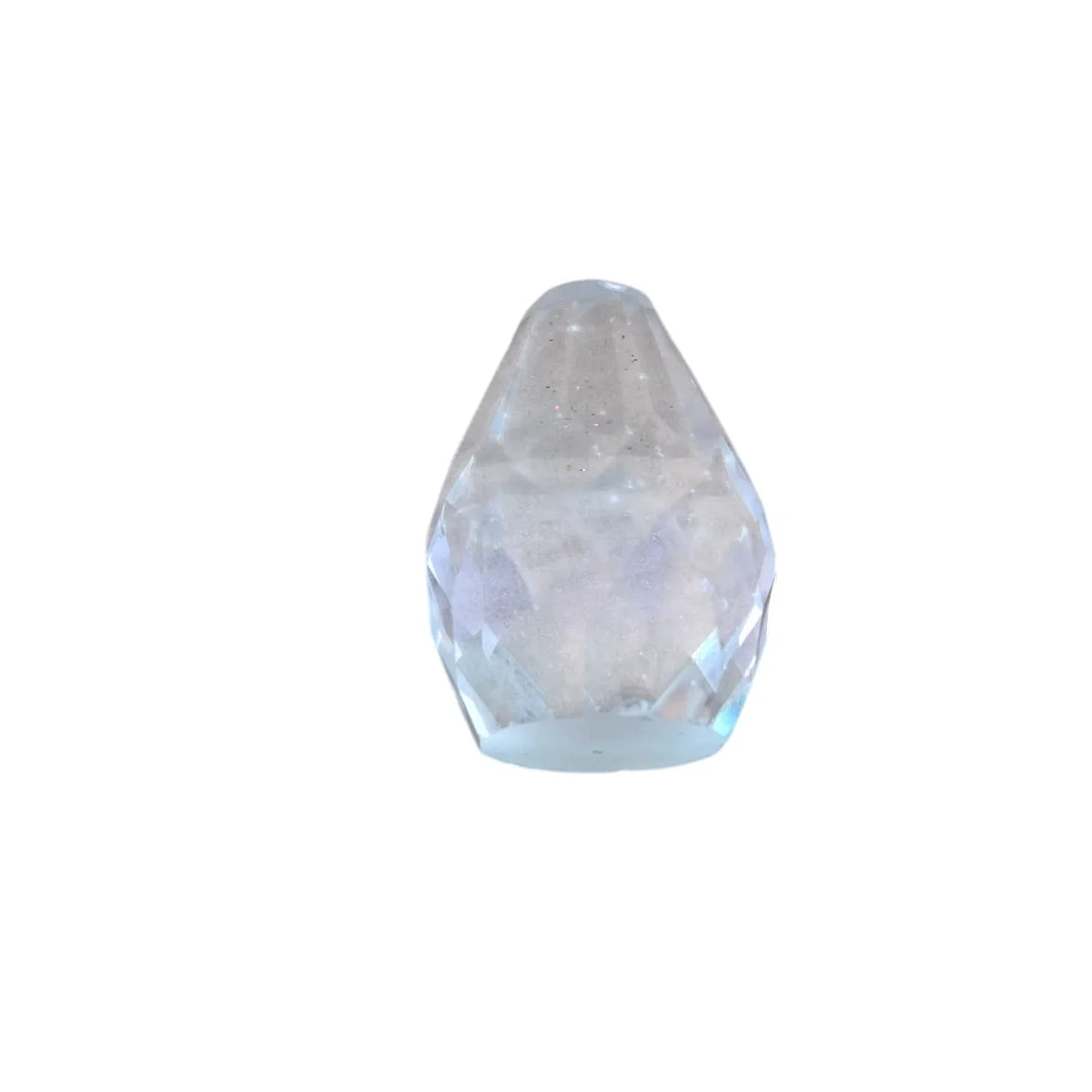 Tear drop-shaped crystal paperweight for desk or home decor
