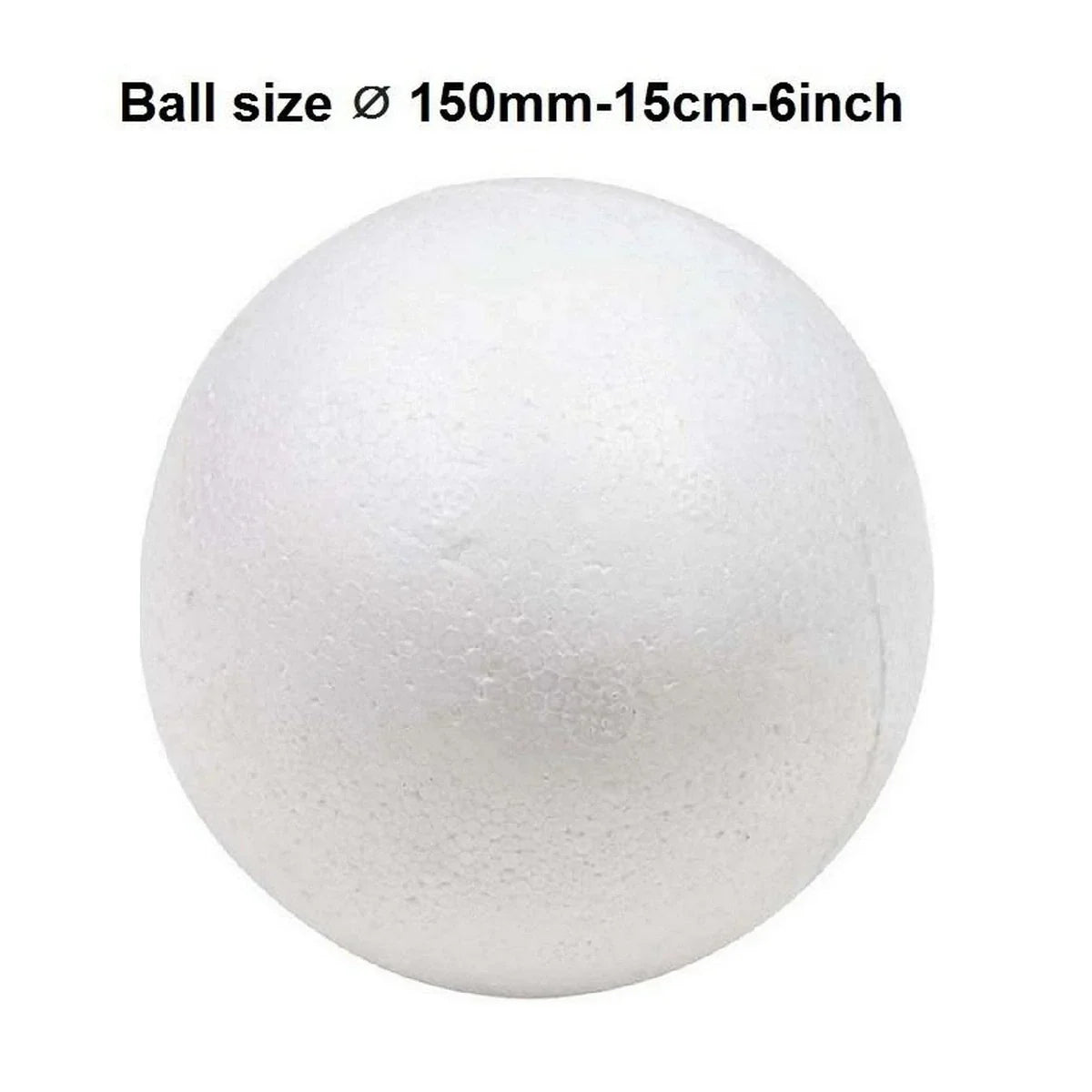 15cm diameter thermocol ball for crafts, school projects, and decorations