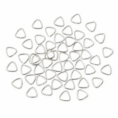 50 pcs 10mm silver triangle open jump rings for keychains jewelry making and DIY crafts