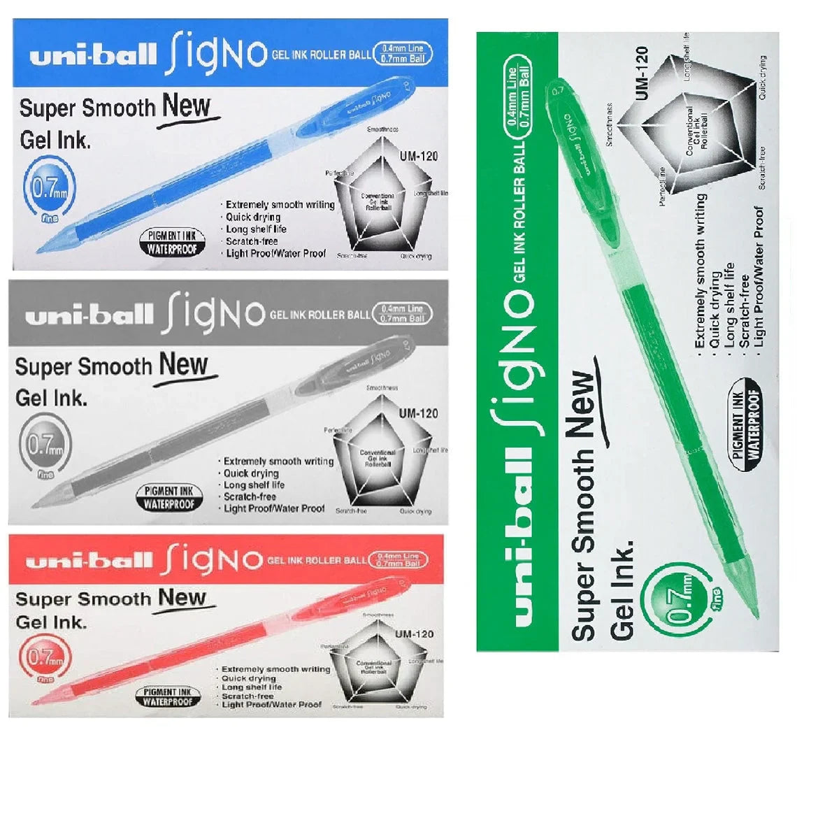 Uni Ball Signo Gel Pen 0.7mm – 10 Pcs