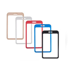 vertical aluminum material card badge holder for id card and bus card 1 pc