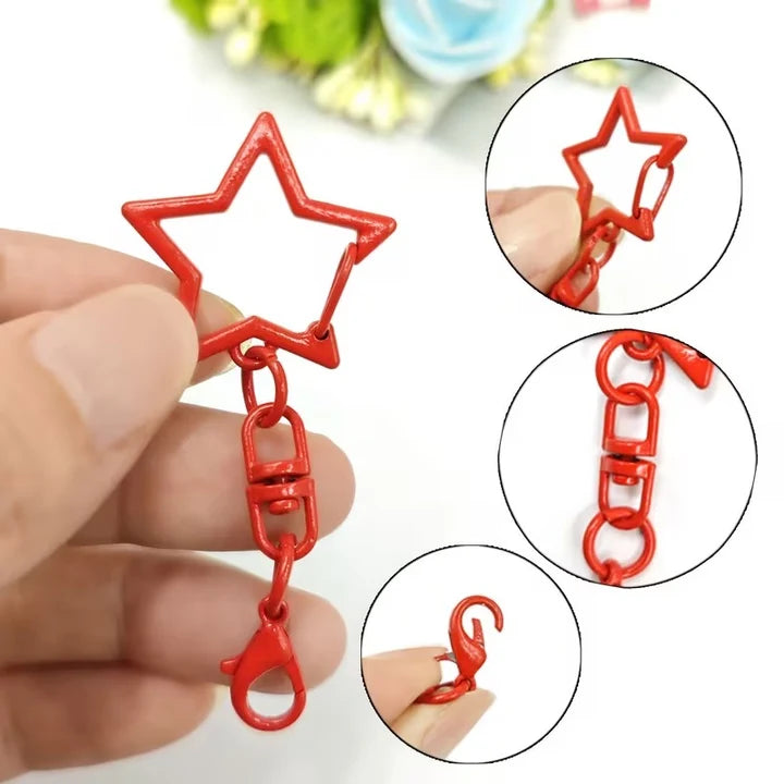 Buy Colorful Star-Shaped Keychain Set at Funoon Stationers. Cute star charms perfect for handbags, backpacks, keys, gifts, accessories, and DIY projects.
