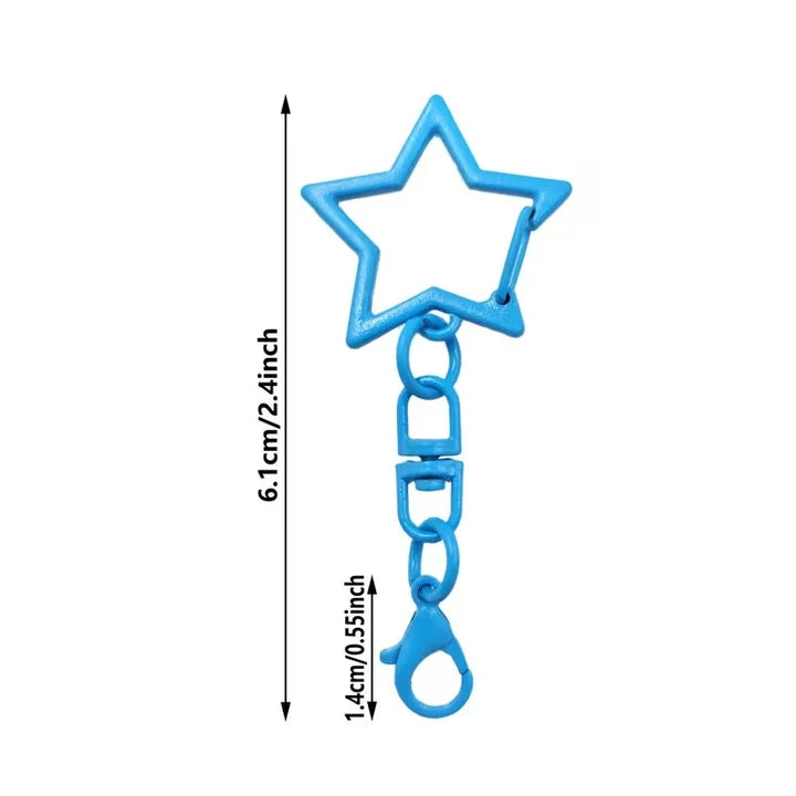 Buy Colorful Star-Shaped Keychain Set at Funoon Stationers. Cute star charms perfect for handbags, backpacks, keys, gifts, accessories, and DIY projects.