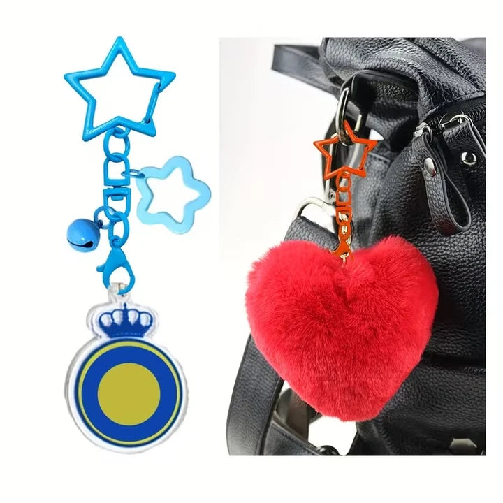 Buy Colorful Star-Shaped Keychain Set at Funoon Stationers. Cute star charms perfect for handbags, backpacks, keys, gifts, accessories, and DIY projects.