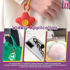 24mm Bright Metal O-Ring Spring Keychain Hook Openable Zinc Alloy Key Ring