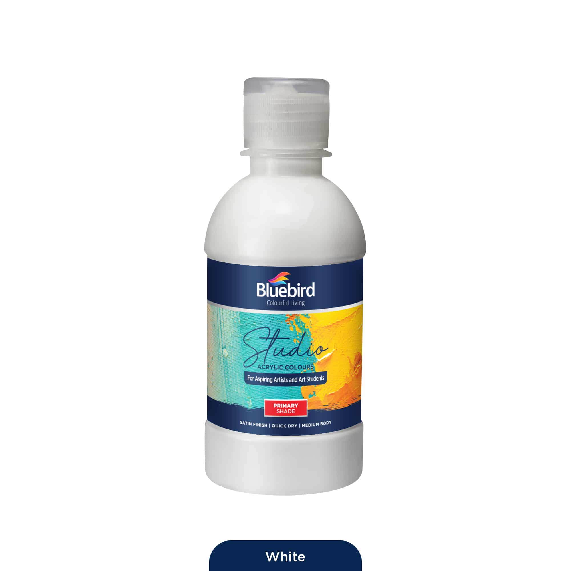 Studio Acrylic Colours 250ml Primary Shades Acrylic Paint for Art and Crafts