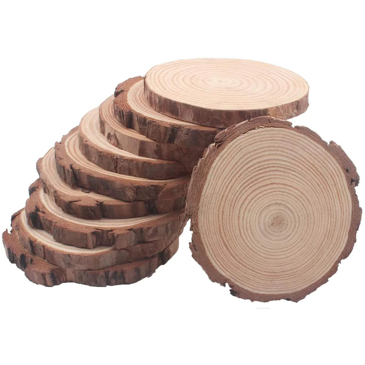 Wooden Log Slice Disc 4–5 Inch