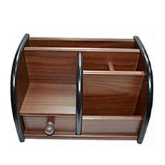 Wooden pen stand holder stationery organizer for desk and office use