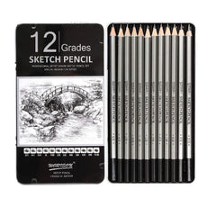 Worison Professional Sketch and Drawing Pencils Set Pack of 12 Metal Box