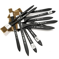 YIPINXUAN flat long-handle gesso brush, 1 pc for acrylic and primer painting