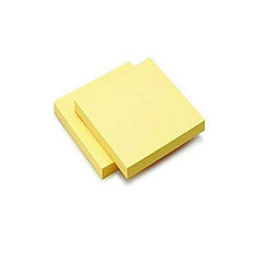 Yellow sticky note pad 3x3 inches with 100 sheets, ideal for reminders, notes, office, school, and home use.