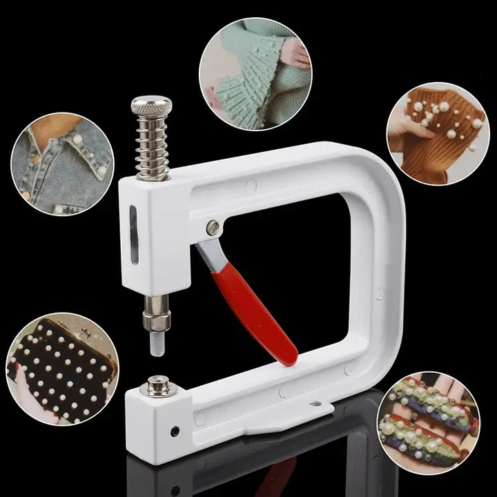 Pearl Setting Machine Hand Press for Beads Rhinestones and Fabric Decoration